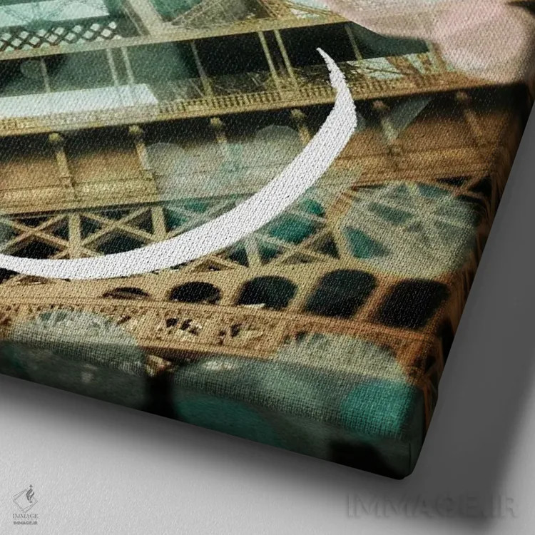 تابلو ماجراجویی در اروپا I اثر امیلی ناواس - نمای نزدیک بافت بوم