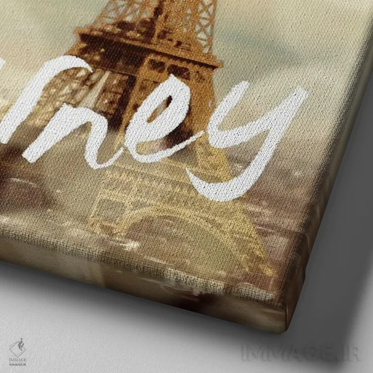 تابلو ماجراجویی در اروپا II اثر امیلی ناواس - نمای نزدیک بافت بوم