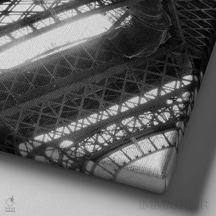 تابلو میدان منظرهٔ ایفل I اثر امیلی ناواس - نمای نزدیک بافت بوم