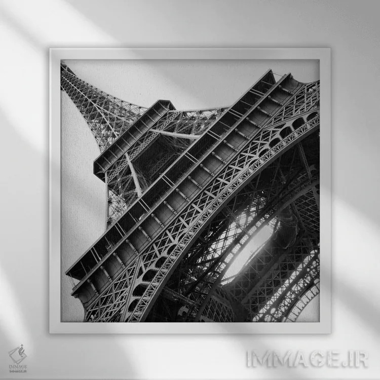 تابلو میدان منظرهٔ ایفل I اثر امیلی ناواس - نمای قابدار سفید