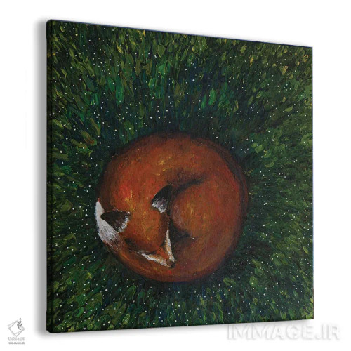 تابلو روباهِ خوابیده اثر اوگنیا اسمیرنوا - نمای پرسپکتیو محصول