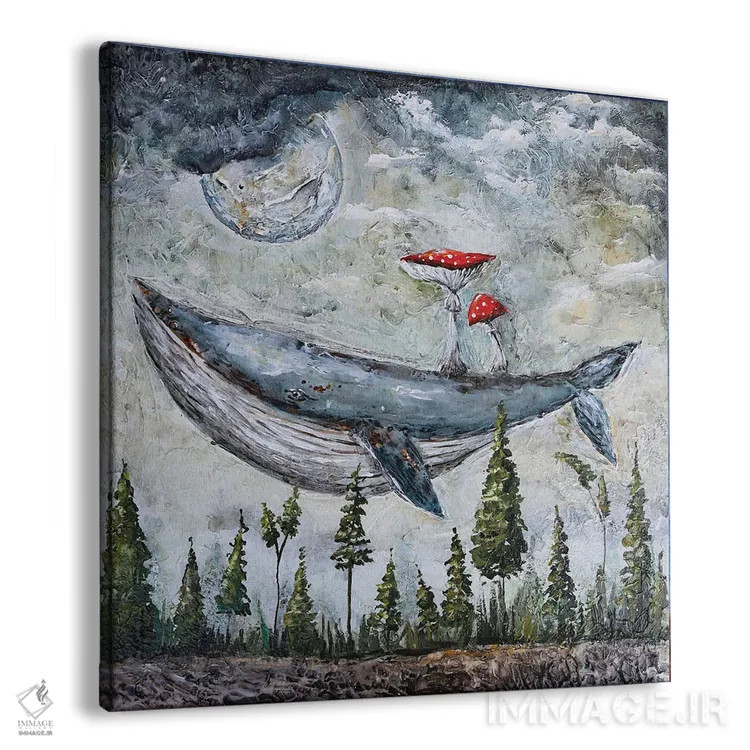 تابلو نهنگ خیالپرداز اثر اوگنیا اسمیرنوا - نمای پرسپکتیو محصول