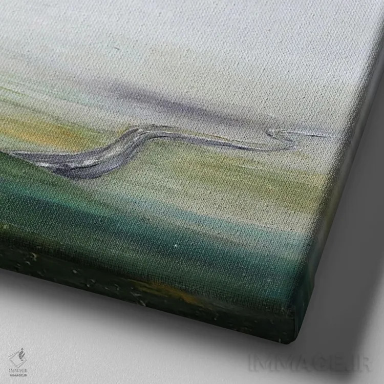 تابلو جهانهای دیگر اثر اوگنیا اسمیرنوا - نمای نزدیک بافت بوم