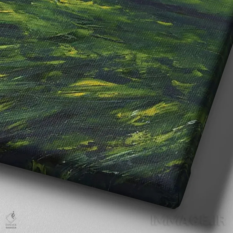 تابلو تنهایی اثر اوگنیا اسمیرنوا - نمای نزدیک بافت بوم