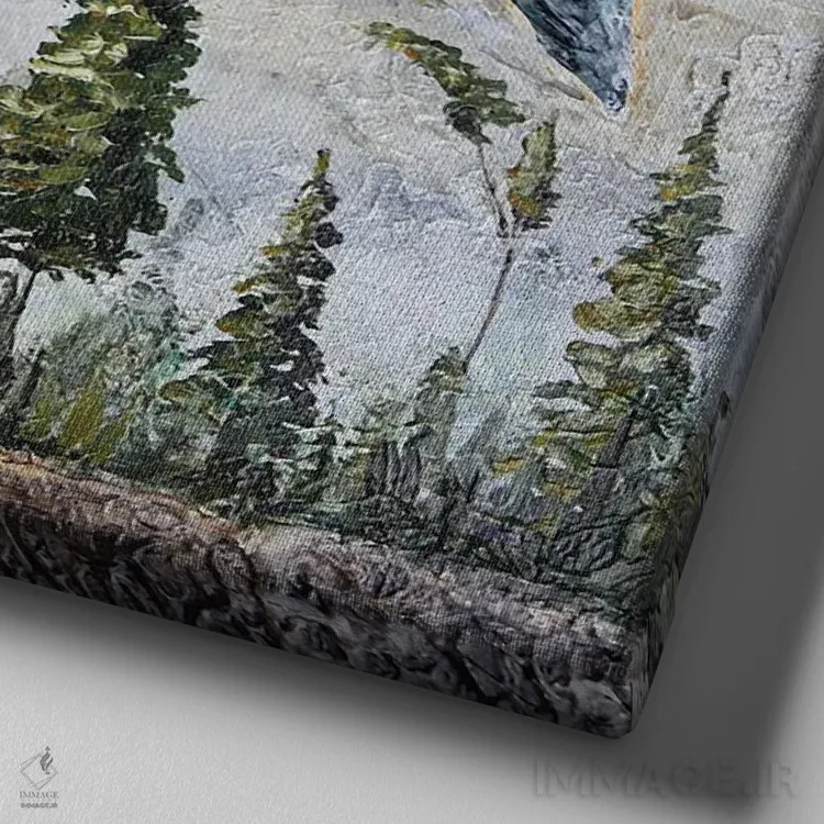 تابلو نهنگ خیالپرداز اثر اوگنیا اسمیرنوا - نمای نزدیک بافت بوم