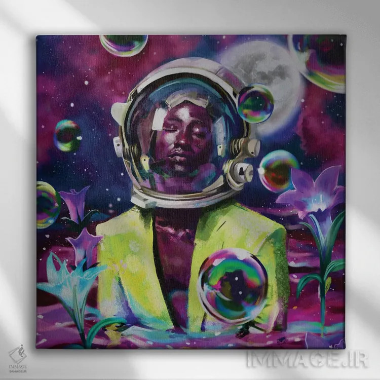 تابلو الههٔ الهام اثر ابن نواکپانی - نمای روبهرو روی دیوار