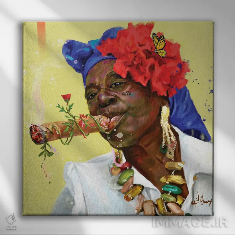 تابلو لا لیبرتاد (آزادی) اثر ابن نواکپانی - نمای روبهرو روی دیوار