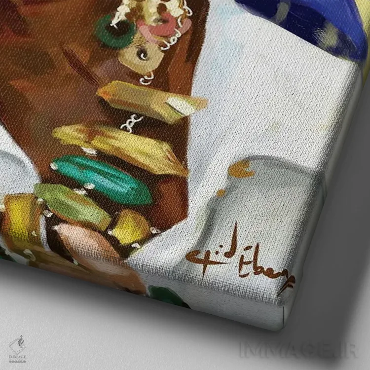 تابلو لا لیبرتاد (آزادی) اثر ابن نواکپانی - نمای نزدیک بافت بوم