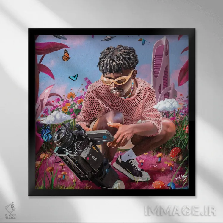 تابلو سرزمین عجایب اثر ابن نواکپانی - نمای قابدار مشکی