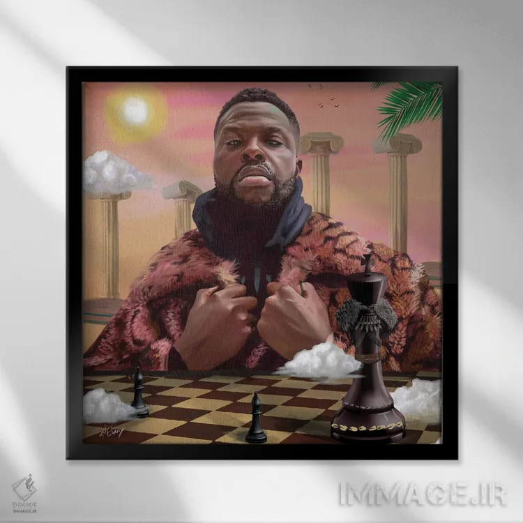 تابلو لرد وینستون اثر ابن نواکپانی - نمای قابدار مشکی