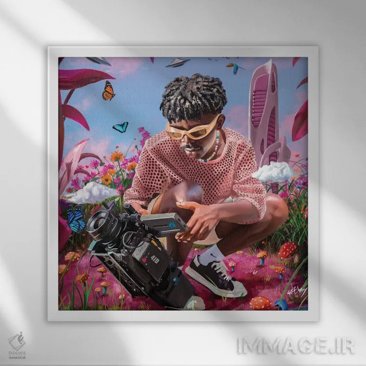 تابلو سرزمین عجایب اثر ابن نواکپانی - نمای قابدار سفید