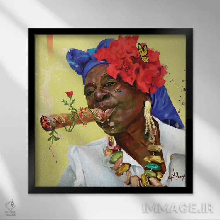 تابلو لا لیبرتاد (آزادی) اثر ابن نواکپانی - نمای قابدار مشکی