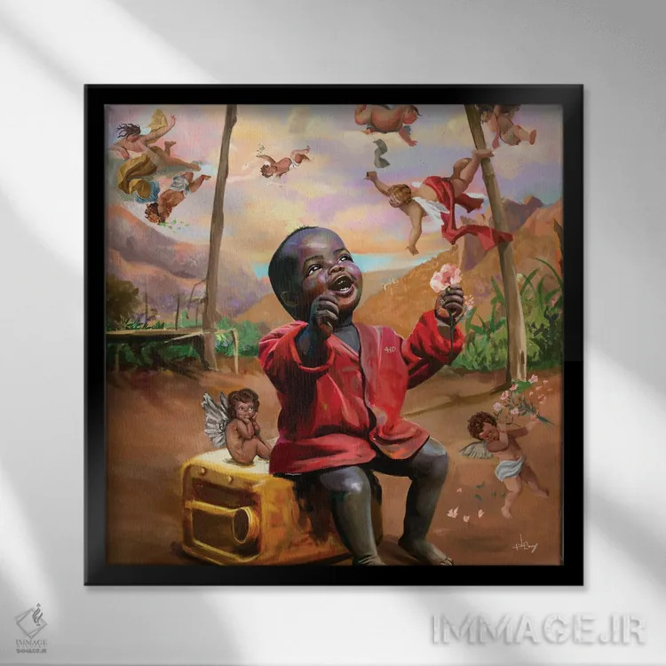 تابلو تصور کن اثر ابن نواکپانی - نمای قابدار مشکی