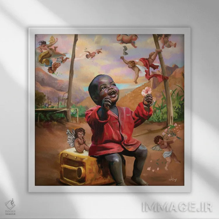 تابلو تصور کن اثر ابن نواکپانی - نمای قابدار سفید