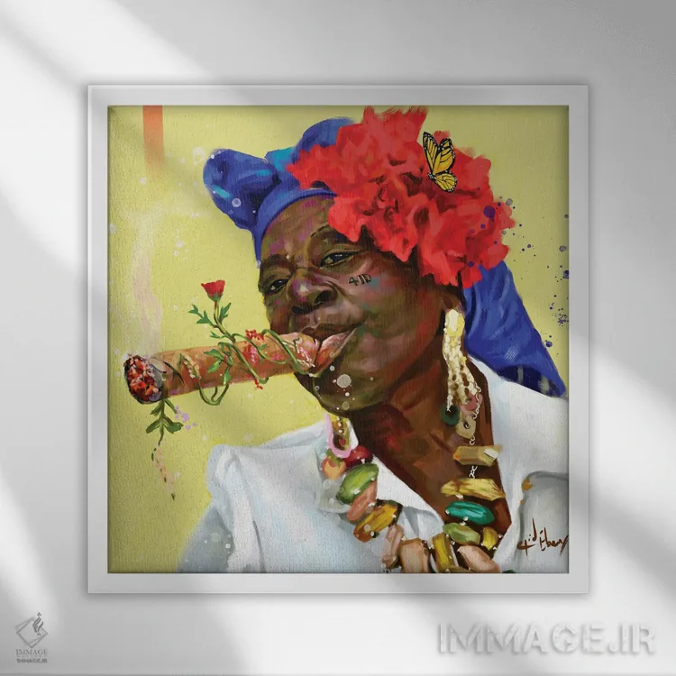 تابلو لا لیبرتاد (آزادی) اثر ابن نواکپانی - نمای قابدار سفید