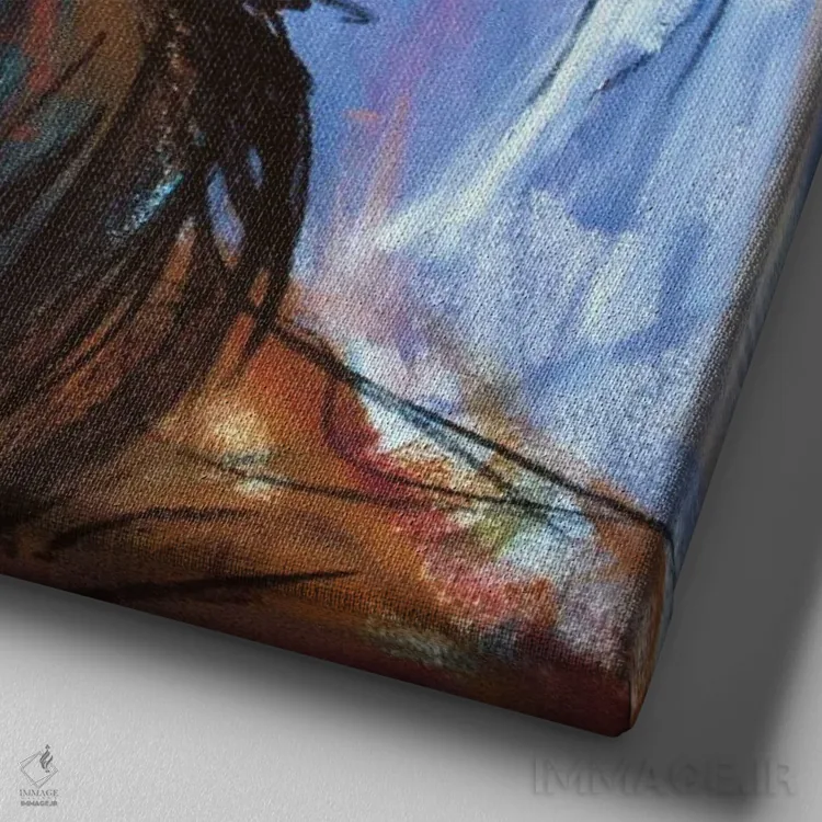 تابلو آزاد شدن اثر ادوسا اوگیگو - نمای نزدیک بافت بوم