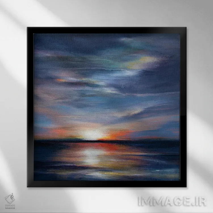 تابلو نور صبحگاهی اثر ارین یانگ - نمای قابدار مشکی