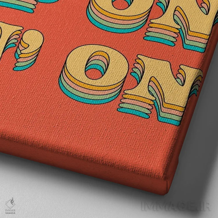 تابلو ادامه بده و ناامید نشو اثر پاردوکس بینظیر (نام هنری یا استودیوی خلاقانه) - نمای نزدیک بافت بوم