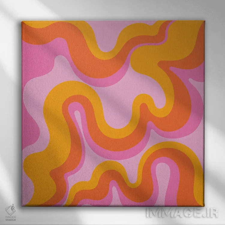 تابلو مارپیچ شاداب اثر پاردوکس بینظیر (نام هنری یا استودیوی خلاقانه) - نمای روبهرو روی دیوار