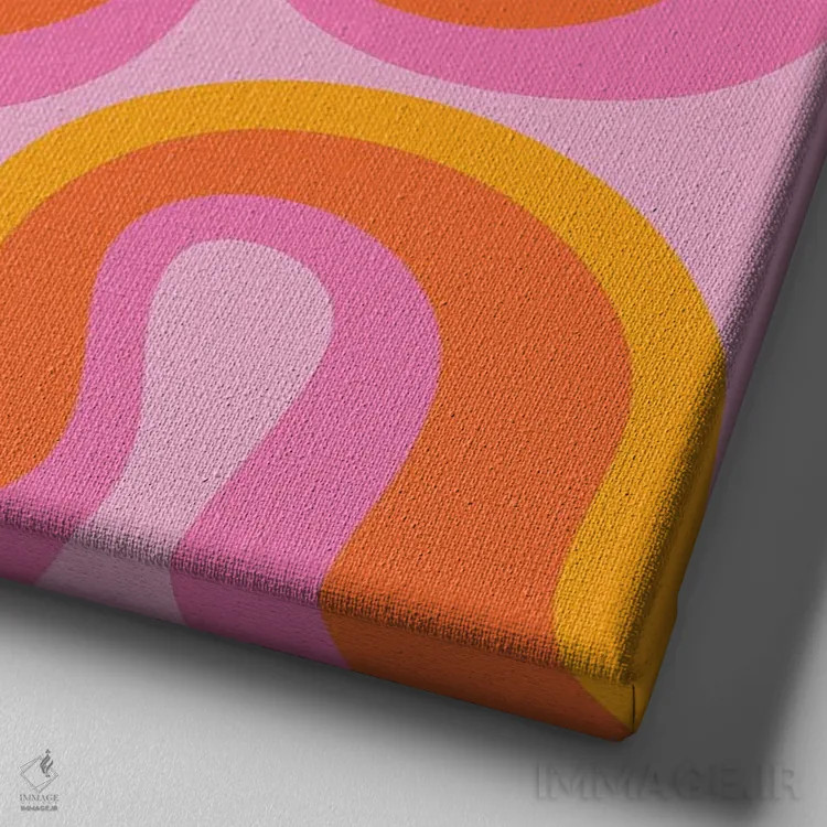 تابلو مارپیچ شاداب اثر پاردوکس بینظیر (نام هنری یا استودیوی خلاقانه) - نمای نزدیک بافت بوم