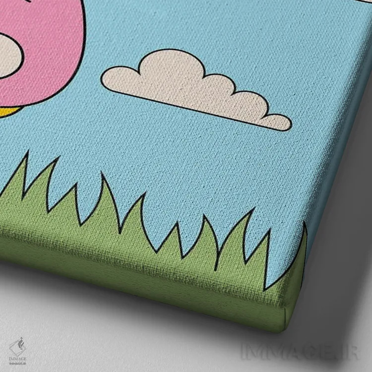 تابلو از بودن اینجا خوشحالم اثر پاردوکس بینظیر (نام هنری یا استودیوی خلاقانه) - نمای نزدیک بافت بوم