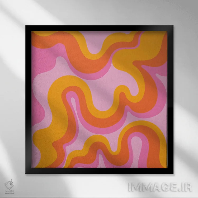 تابلو مارپیچ شاداب اثر پاردوکس بینظیر (نام هنری یا استودیوی خلاقانه) - نمای قابدار مشکی