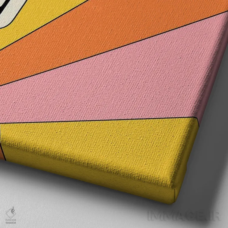 تابلو اینجا و اکنون اثر پاردوکس بینظیر (نام هنری یا استودیوی خلاقانه) - نمای نزدیک بافت بوم