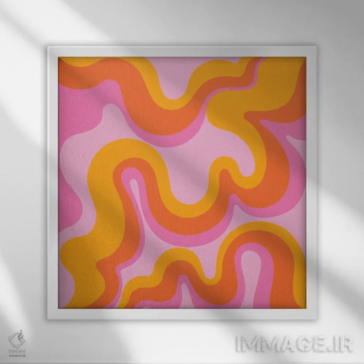 تابلو مارپیچ شاداب اثر پاردوکس بینظیر (نام هنری یا استودیوی خلاقانه) - نمای قابدار سفید