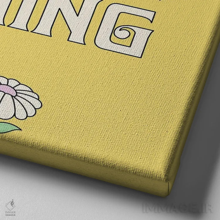 تابلو هر روز یک شروع تازه است اثر پاردوکس بینظیر (نام هنری یا استودیوی خلاقانه) - نمای نزدیک بافت بوم