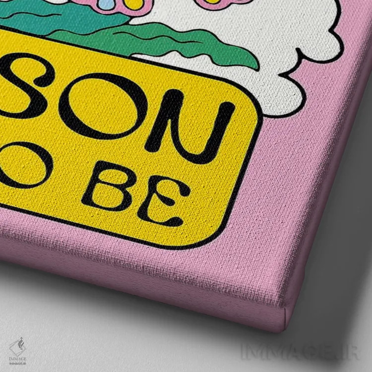 تابلو تمرین اثر پاردوکس بینظیر (نام هنری یا استودیوی خلاقانه) - نمای نزدیک بافت بوم