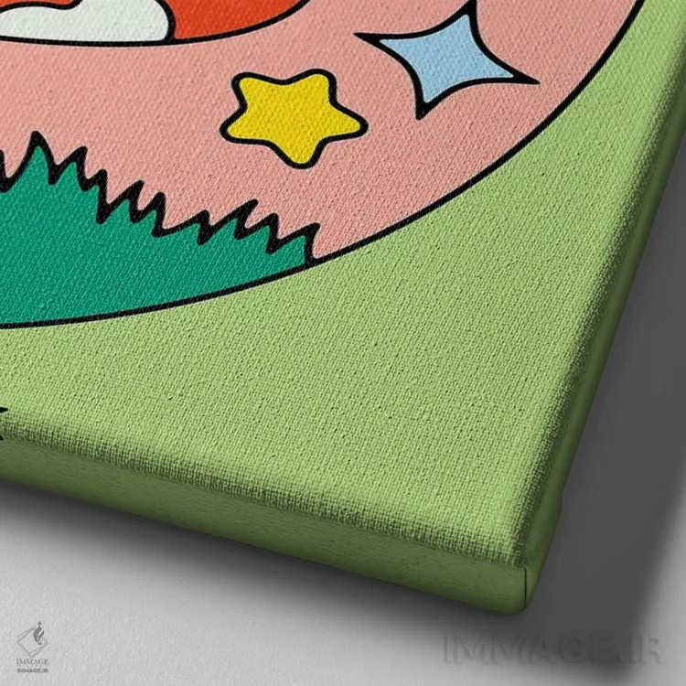 تابلو بسیار قدرتمند اثر پاردوکس بینظیر (نام هنری یا استودیوی خلاقانه) - نمای نزدیک بافت بوم