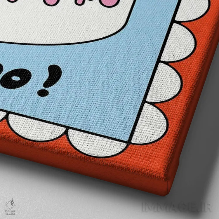 تابلو کیکم را داشته باشم اثر پاردوکس بینظیر (نام هنری یا استودیوی خلاقانه) - نمای نزدیک بافت بوم