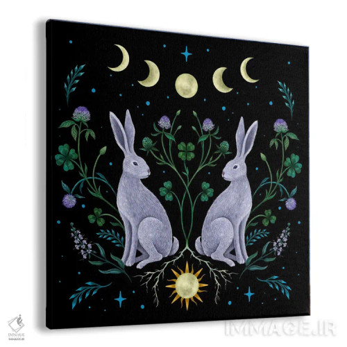 تابلو سال خرگوش (نماد چینی) اثر اپیزودیک دراوینگ (برند هنری) - نمای پرسپکتیو محصول