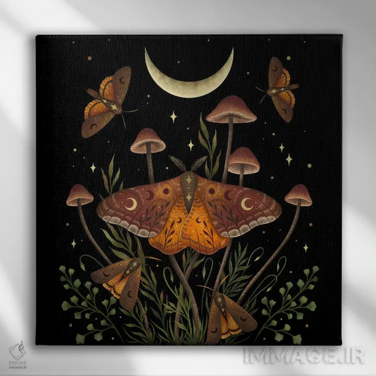 تابلو نور پاییز بر بالهای زیرین اثر اپیزودیک دراوینگ (برند هنری) - نمای روبهرو روی دیوار