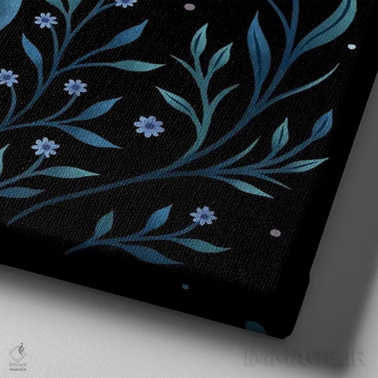 تابلو سال گاو (نماد چینی) اثر اپیزودیک دراوینگ (برند هنری) - نمای نزدیک بافت بوم