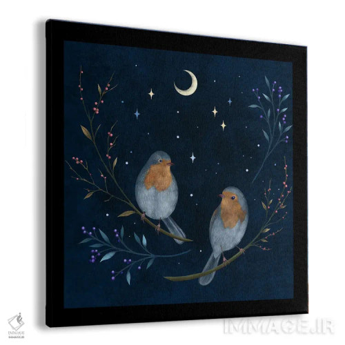 تابلو پرندگان و توتها اثر اپیزودیک دراوینگ (برند هنری) - نمای پرسپکتیو محصول