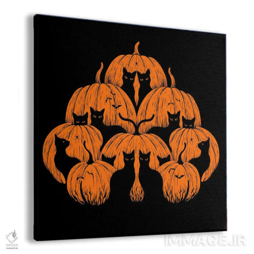 تابلو گربهٔ کدو حلوایی اثر اپیزودیک دراوینگ (برند هنری) - نمای پرسپکتیو محصول