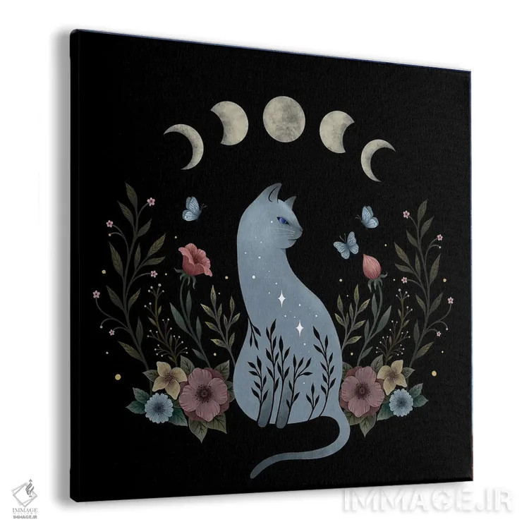 تابلو گربه روی تپه اثر اپیزودیک دراوینگ (برند هنری) - نمای پرسپکتیو محصول