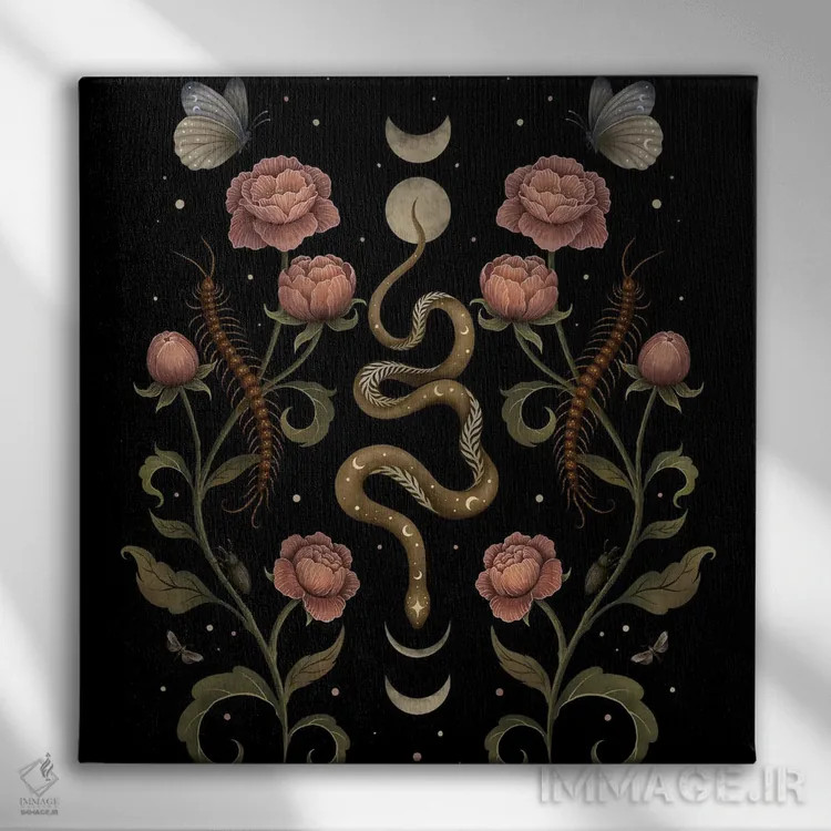 تابلو باغ مارپیچ اثر اپیزودیک دراوینگ (برند هنری) - نمای روبهرو روی دیوار