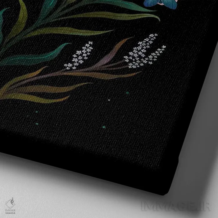 تابلو لونا و جنگلبان اثر اپیزودیک دراوینگ (برند هنری) - نمای نزدیک بافت بوم