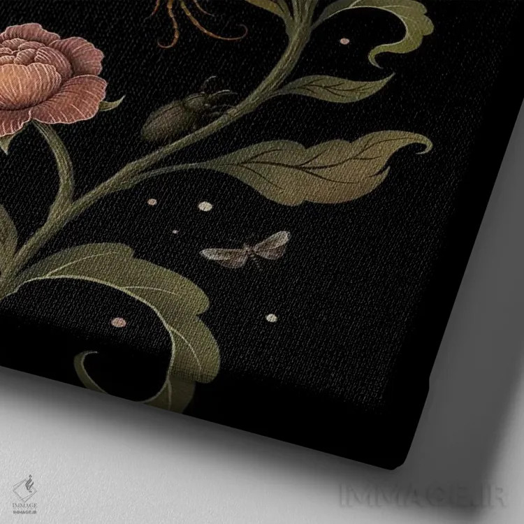 تابلو باغ مارپیچ اثر اپیزودیک دراوینگ (برند هنری) - نمای نزدیک بافت بوم