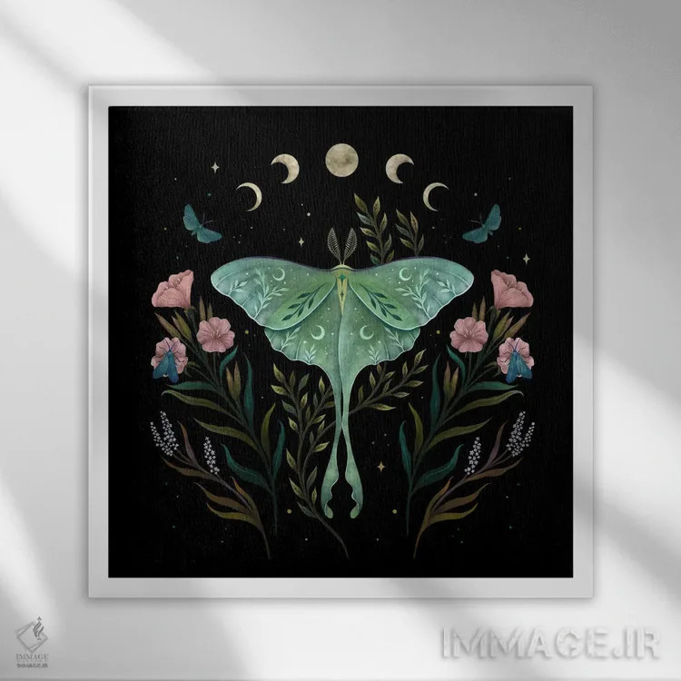 تابلو لونا و جنگلبان اثر اپیزودیک دراوینگ (برند هنری) - نمای قابدار سفید