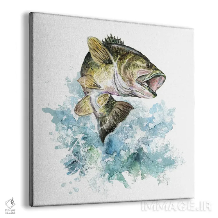 تابلو ماهیگیری باس (نوعی ماهی) اثر افرازی گرافیکز (استودیو طراحی) - نمای پرسپکتیو محصول