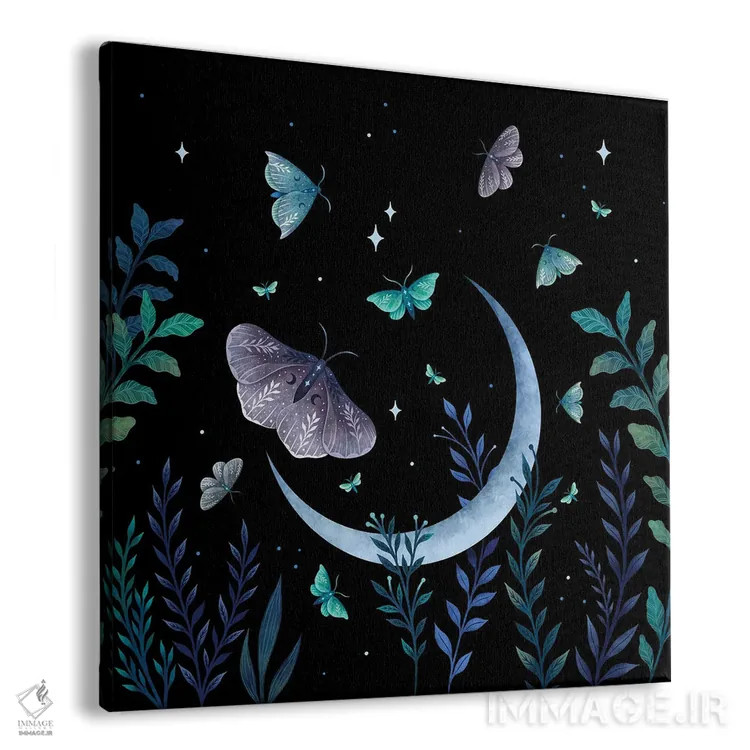 تابلو باغ شبپرهها اثر اپیزودیک دراوینگ (برند هنری) - نمای پرسپکتیو محصول