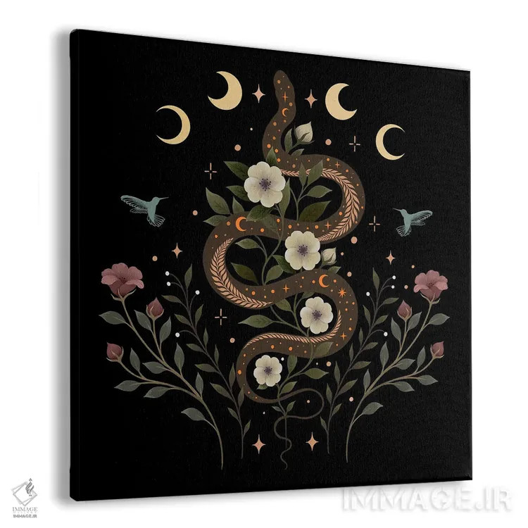 تابلو افسون مار اثر اپیزودیک دراوینگ (برند هنری) - نمای پرسپکتیو محصول