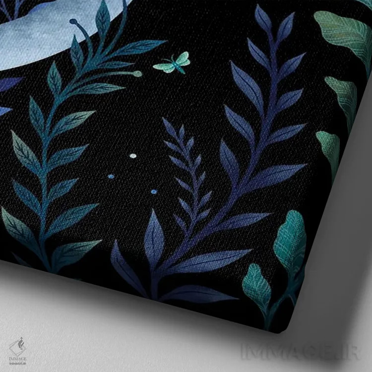 تابلو باغ شبپرهها اثر اپیزودیک دراوینگ (برند هنری) - نمای نزدیک بافت بوم