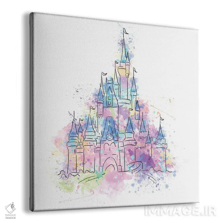 تابلو قلعهٔ قلمروی جادویی (نقاشی آبرنگ) اثر افرازی گرافیکز (استودیو طراحی) - نمای پرسپکتیو محصول