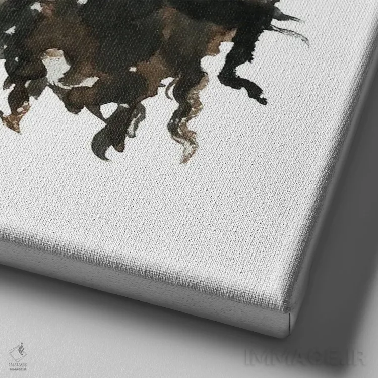 تابلو دختر آفریقایی با هدبند اثر افرازی گرافیکز (استودیو طراحی) - نمای نزدیک بافت بوم