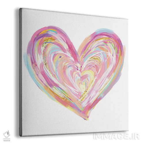 تابلو قلب رنگارنگ روز ولنتاین اثر افرازی گرافیکز (استودیو طراحی) - نمای پرسپکتیو محصول