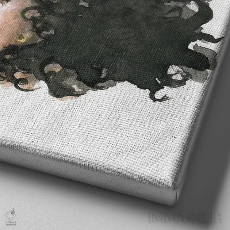 تابلو پرنسس کوچک آفریقایی اثر افرازی گرافیکز (استودیو طراحی) - نمای نزدیک بافت بوم